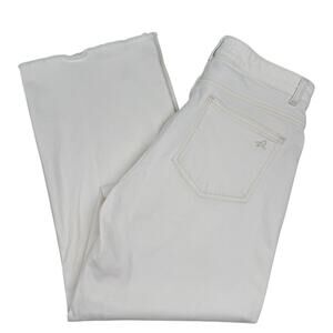 DL1961 Hepburn Wide Leg Jeans High Rise Eggshell Cropped Size 28 Stretch